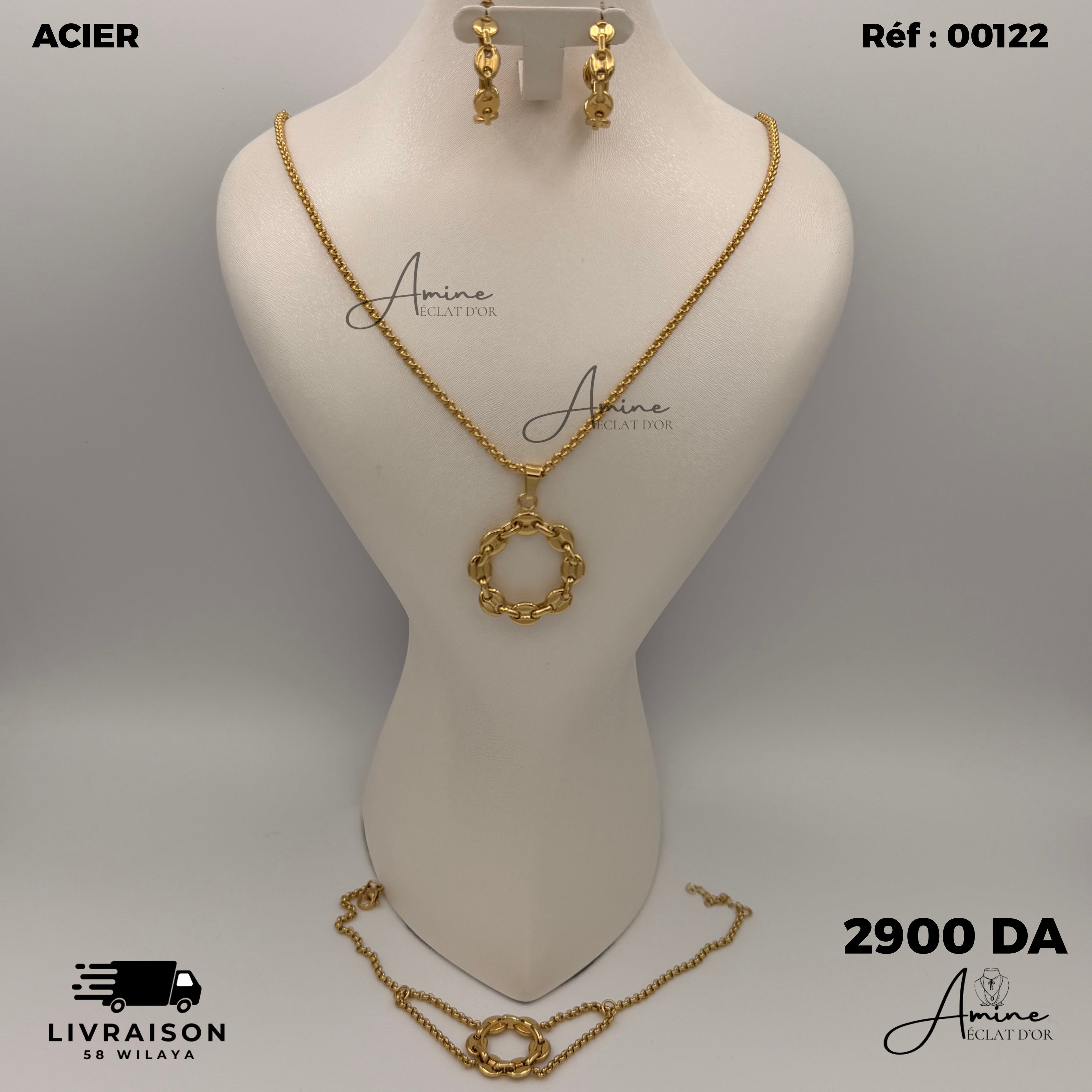 Parure Grand Café en Acier | Ref: 00122