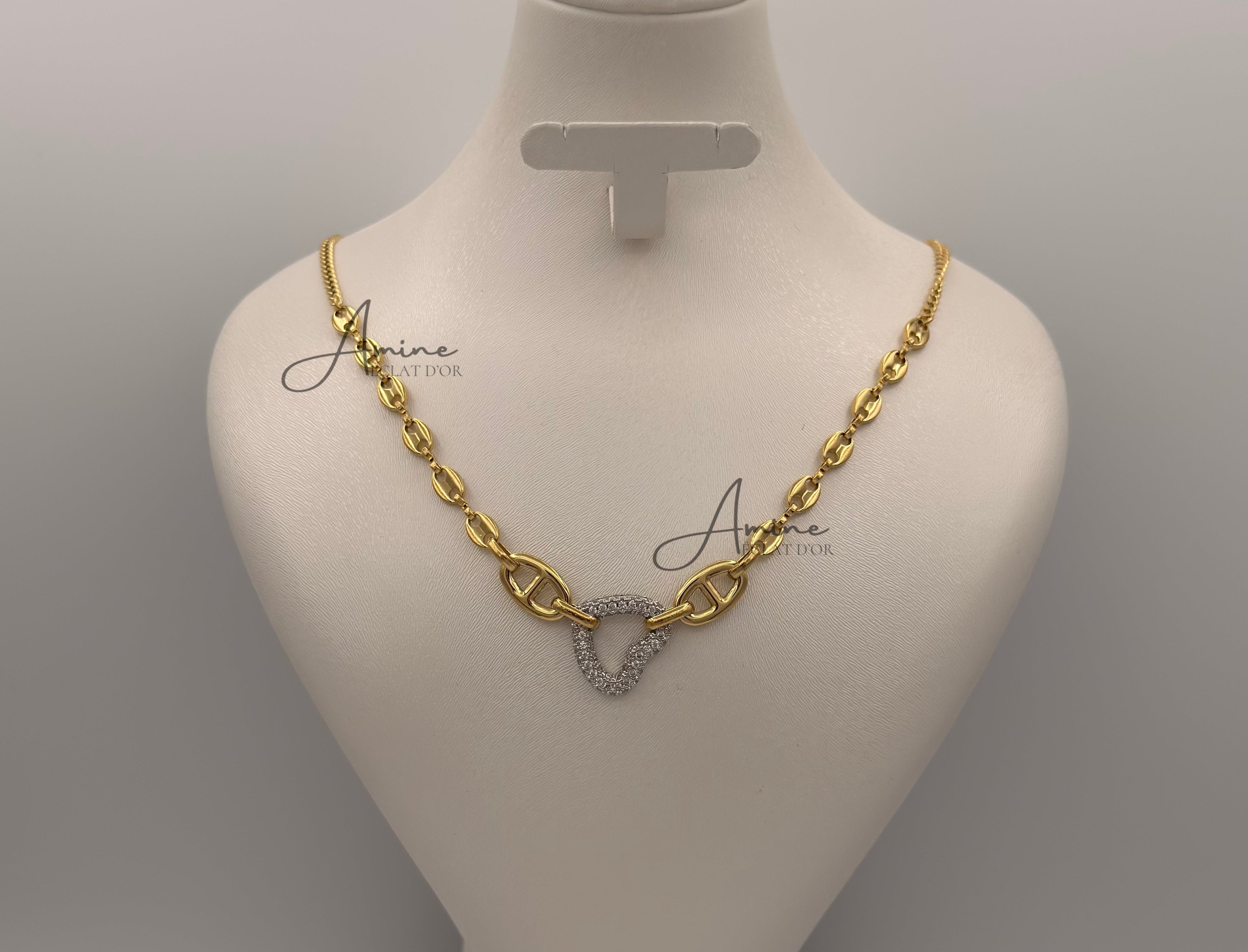 Collier Grand Café en Acier | Ref: 00147