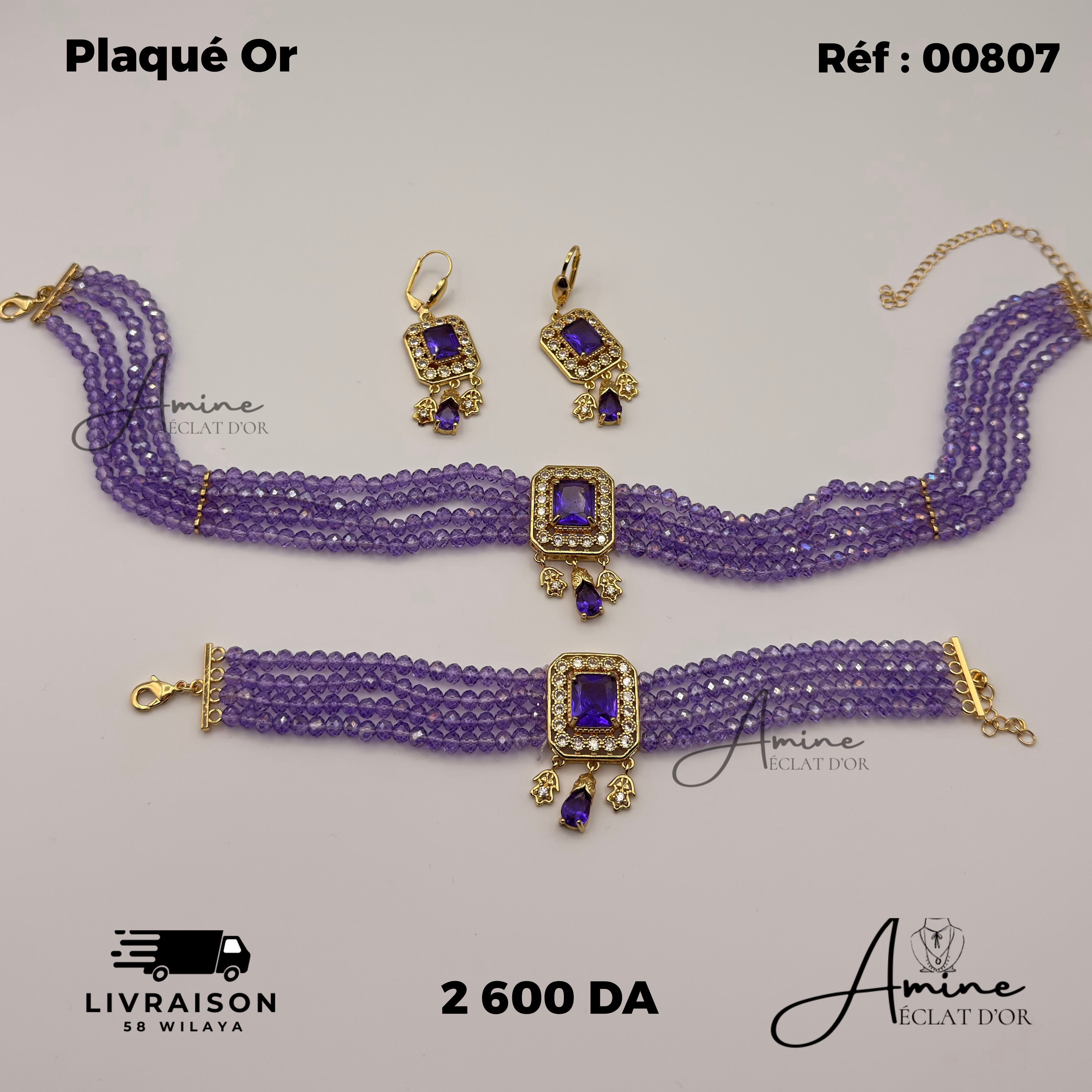 Parure Pierre Voilet en Plaqué Or - Modelé Prestige | Ref: 00807