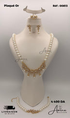 Parure Perles en Plaqué Or Doré | Ref: 00813