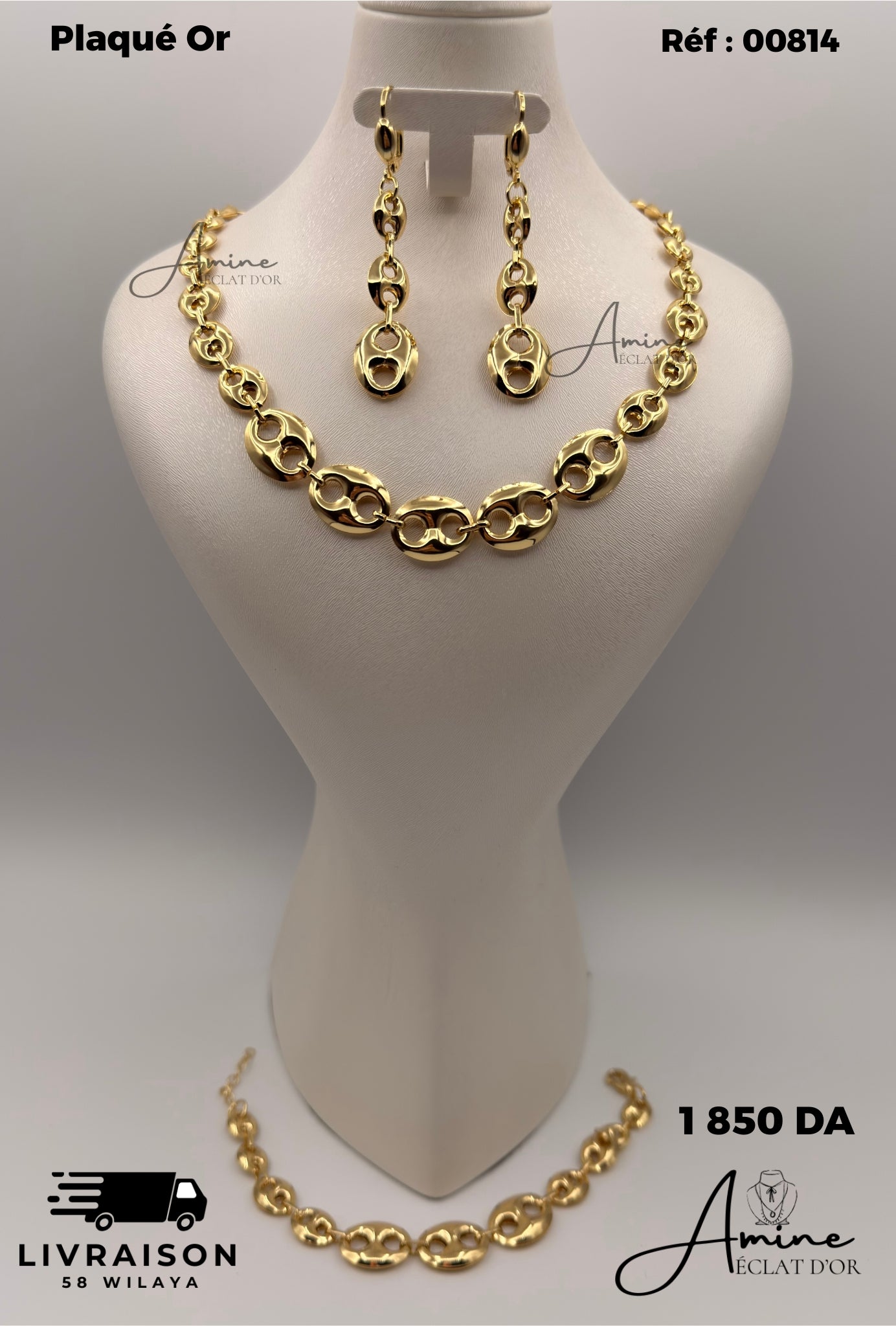 Parure Grand Café en Plaqué Or | Ref: 00814