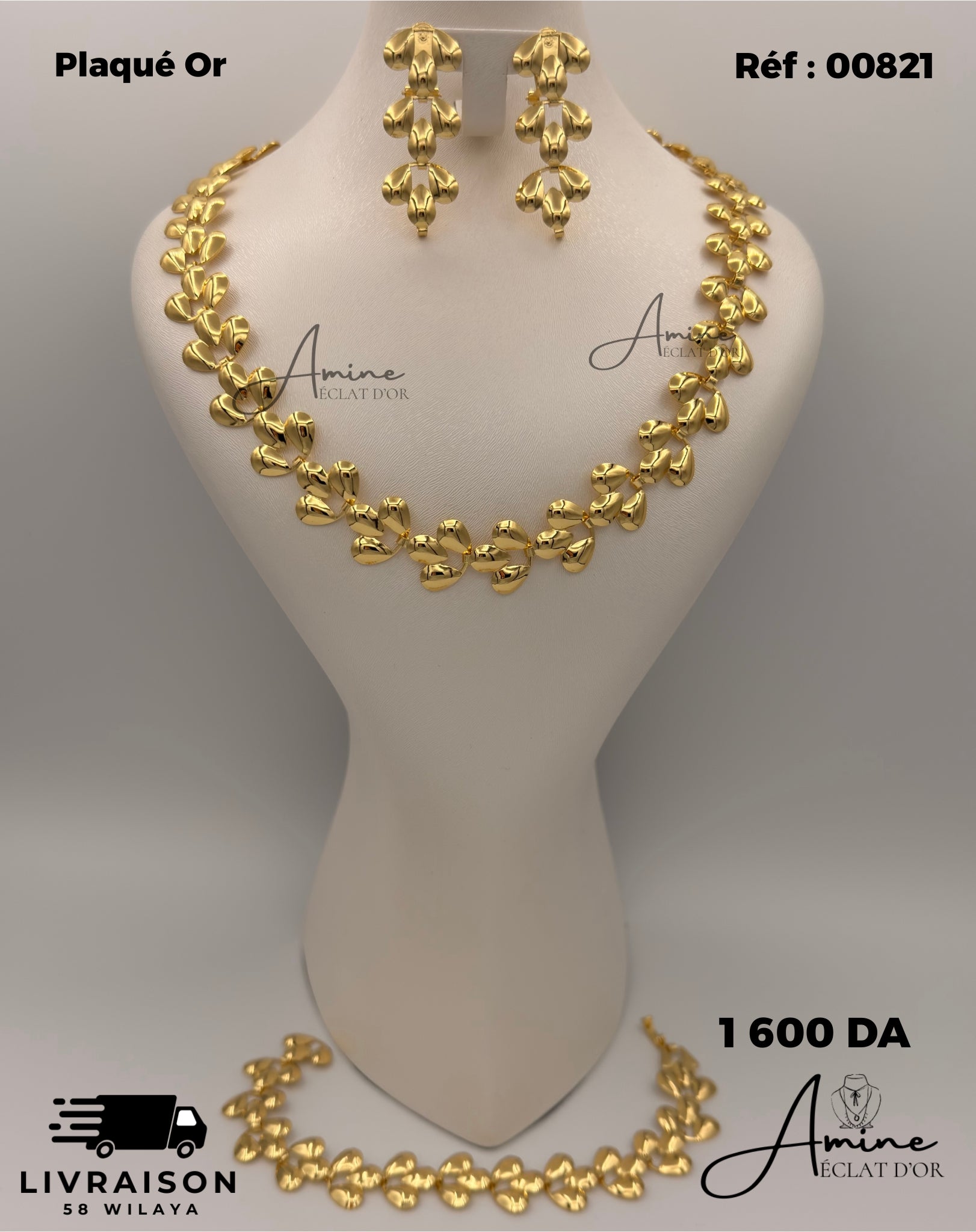Parure Elegant en Plaqué Or | Ref: 00821