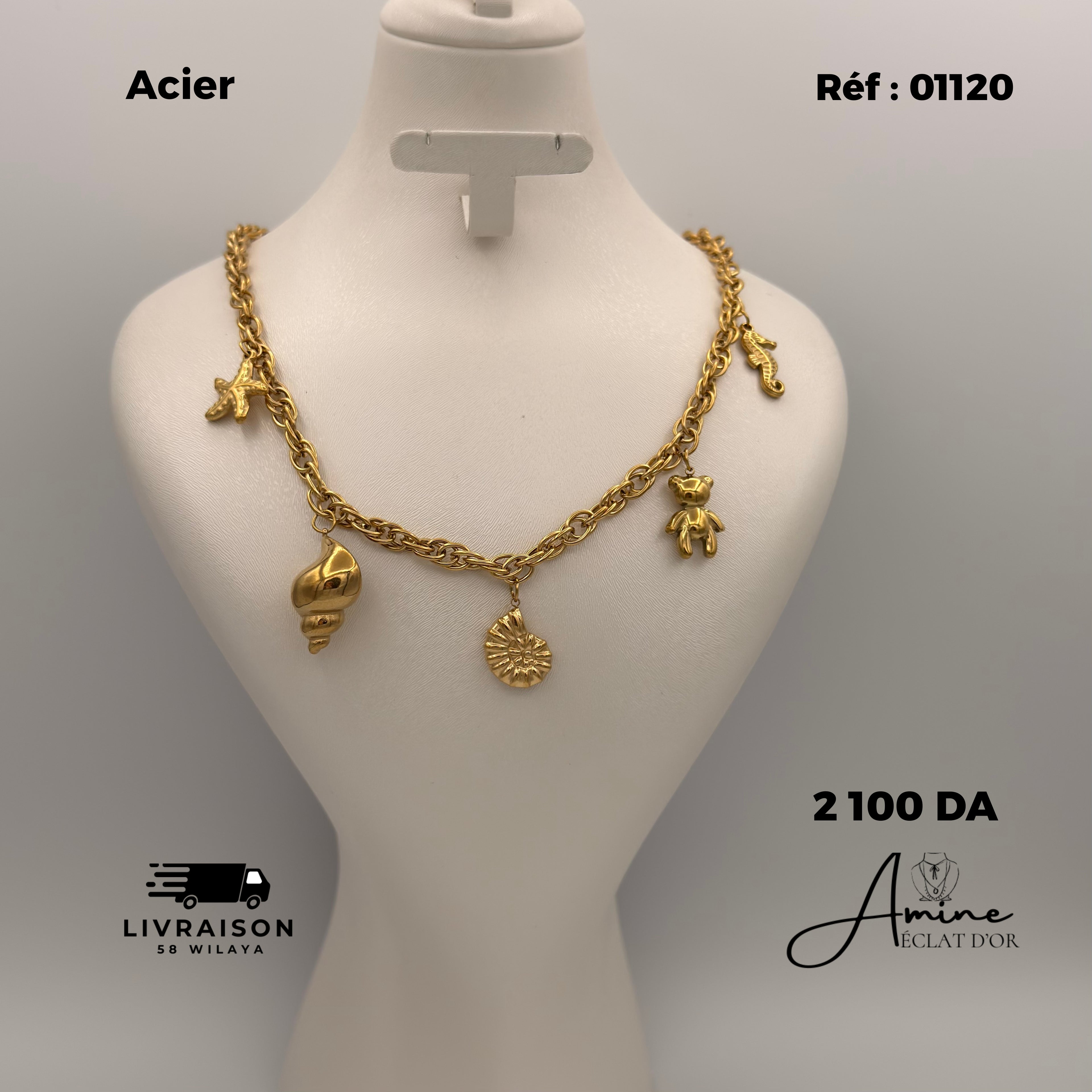 Collier en acier inoxydable