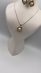 Collier et Boucles D'Oreilles Italien en Acier | Ref: 00159