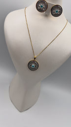 Collier et Boucles D'Oreilles Italien en Acier | Ref: 00153