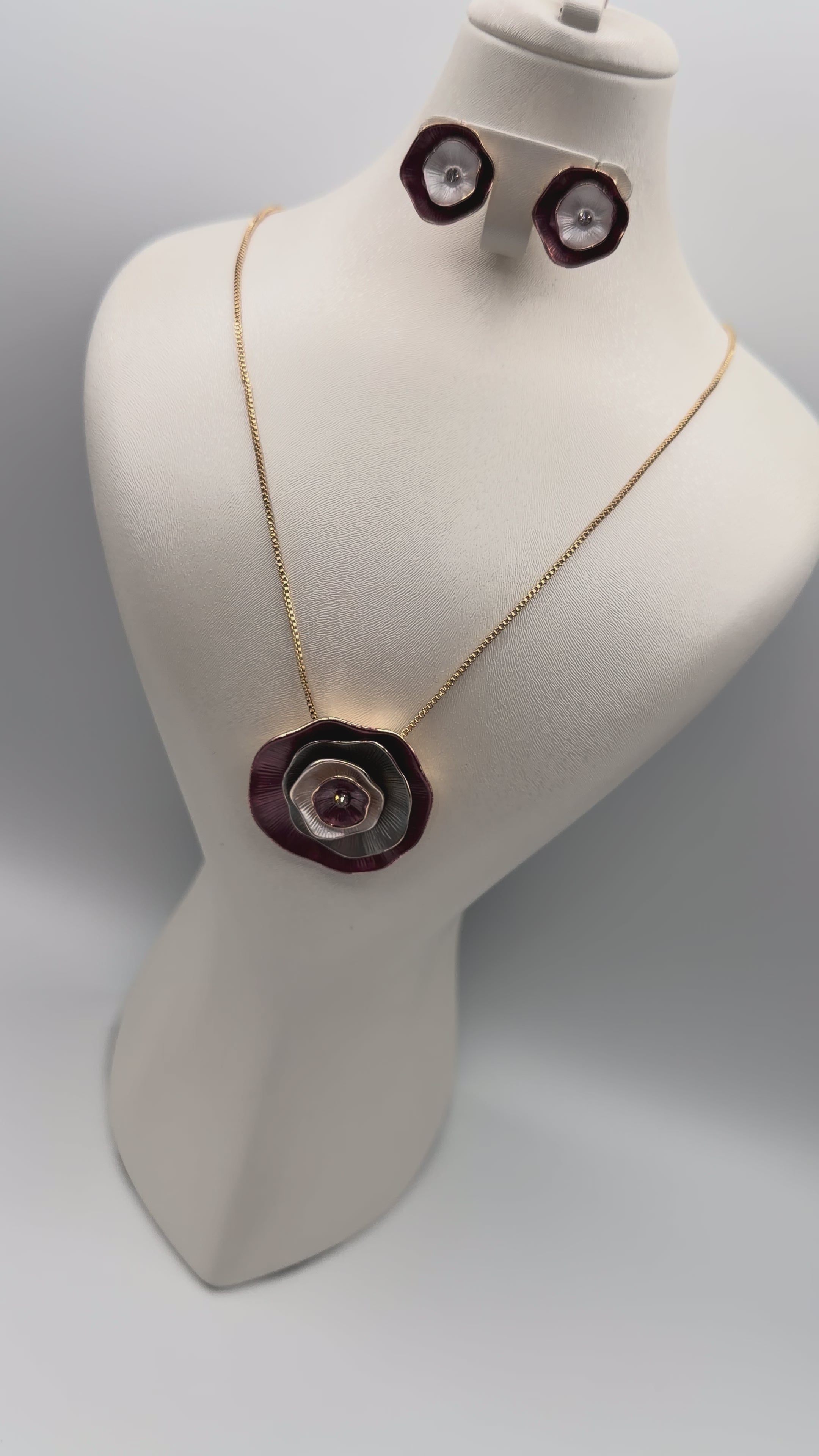 Collier et Boucles D'Oreilles Italien en Acier | Ref: 00161