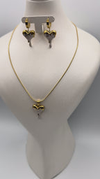 Collier et Boucles D'Oreilles Italien en Acier | Ref: 00157