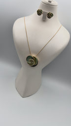 Collier et Boucles D'Oreilles Italien en Acier | Ref: 00160